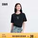 森馬大力水手聯(lián)名短袖T恤女圖案夏季寬松做舊復(fù)古風(fēng)101324100062