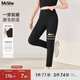 MsShe【牛奶絲磨毛小腳褲】大碼女裝2025秋季胖mm彈力顯瘦長(cháng)褲子 黑色現貨 2XL