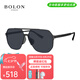 BOLON暴龍眼鏡鈦架金屬太陽鏡飛行員偏光駕駛墨鏡男BL8085 C10-藍(lán)灰色