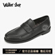 Walker Shop皮鞋男【甄選頭層牛皮】2025新款真皮軟底商務(wù)休閑皮鞋男士樂(lè )福鞋 黑色 40 （皮鞋碼）