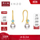 周大福ENZO 18K金海水珍珠托帕石耳環(huán)女禮物 EZT509生日禮物 EZT509