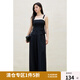 獨(dú)束大碼女裝拼接撞色氣質(zhì)顯瘦套裝2025春季新品吊帶休閑褲兩件套 褲子 XL (尺碼：3)