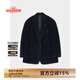 KEIGAN開(kāi)間/黑標意大利L*P秘魯INCA羊駝高定手工米蘭眼新款西裝外套 毛簇午夜藍(手工火柴頭2.0版) XS 32