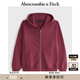 ABERCROMBIE & FITCH男裝女裝情侶裝25春季經(jīng)典小麋鹿運動(dòng)風(fēng)寬松連帽衛衣KI122-5251 深酒紅色 L (180/108A)