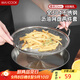 美廚（maxcook）全304不銹鋼網(wǎng)漏漏勺 漏網(wǎng)油炸濾油瀝水網(wǎng)網(wǎng)篩22cm帶托盤MCCU3439