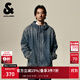 杰克·瓊斯（JACK&JONES）男裝牛仔夾克外套上衣略寬松背后字母印花時(shí)尚休閑舒適225357010 E39中藍牛仔 常規 L （180）