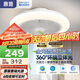 惠普風(fēng)扇燈普瑞護(hù)眼臥室隱形扇LED吸頂?shù)跎葻粢惑w餐廳燈帶風(fēng)扇包安裝