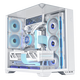 LIANLI聯(lián)力包豪斯O11 Vision Compact 海景房臺式電腦機箱 白色 /三面玻璃/中塔機箱/