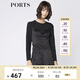 PORTS寶姿 新品女裝優(yōu)雅圓領(lǐng)提花魚(yú)尾下擺連衣裙SA9D004GFB012 黑色 M (6)