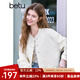 百圖betu女裝2025春季新款短外套盤(pán)扣提花國風(fēng)棒球服外套女2502T52 淺杏色 M