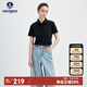 Navigare意大利小帆船女士純色翻領(lǐng)T恤短袖保羅polo衫2325525528 黑  XL 