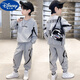 迪士尼（Disney）男童春裝套裝新款中大童衛衣套裝兒童春天運動(dòng)服潮 灰色套裝 120 建議身高110-120厘米