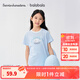 巴拉巴拉童裝兒童短袖女童t恤夏2025款【hellokittyIP商場(chǎng)同款】 粉藍80005 150