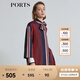 PORTS寶姿女裝2025春夏新款條紋撞色外套SL8C002KFD063 黑色-荼蘼粉條紋 S (4)