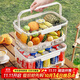 優(yōu)勤手提保鮮盒戶(hù)外出便攜露營(yíng)野餐春游食品級冰箱收納水果便當盒