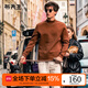 布先生熱膽小高領(lǐng)加厚長(cháng)袖打底白色T恤男春秋純色打底衫上衣KT01878 【小高領(lǐng)】暖焦糖 L /175