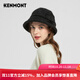 卡蒙（Kenmont）英倫圓頂大檐毛呢帽復古黑色冬季盆帽女秋韓版優(yōu)雅小禮帽2607 黑色 可調節(57.5cm)