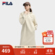 FILA 斐樂(lè)官方連衣裙2025年秋季新品長(zhǎng)款連帽打底衛(wèi)衣長(zhǎng)裙子 麥稈米色-BG L 170/88A/L