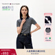 TOMMY HILFIGER25春夏新款女經(jīng)典1985珠地網(wǎng)眼休閑條紋多色修身短袖T恤POLO 藏青條紋0X4 M （推薦：105-115斤）