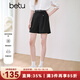 百圖betu女裝2025夏季新款短褲氣質(zhì)高腰西裝短褲抗皺褲子女2503T78 黑色 M
