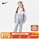 NIKE3BRAND 耐克男女童開襟衛(wèi)衣+褲子2件套冬季加絨保暖兒童套裝