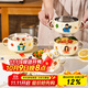 摩登主婦一家三口兒童飯碗316L不銹鋼餐具寶寶吃飯專(zhuān)用雙耳輔食碗 【抗菌316】男孩A款帶蓋+吸盤(pán)
