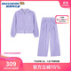 Skechers斯凱奇UNO女童糖果色外套休閑運動寬松長褲套裝L424G105
