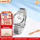 依波（EBOHR）手表男女石英情侶對表百搭簡(jiǎn)約雙日歷防水國表腕表節日生日禮物 白面雙歷女表10451922