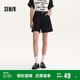 森馬（Semir）休閑褲女A字百搭基礎氣質(zhì)通勤夏季簡(jiǎn)約腰帶寬松短褲101324125008