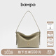 半坡飾族（bampo）新款包包小綿綿頭層牛皮手抓紋小包時(shí)尚高級感女包單肩斜挎包禮物 杏子灰