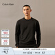 Calvin Klein運動(dòng)春秋男士休閑簡(jiǎn)約ck字母跑步訓練圓領(lǐng)打底衫衛衣GMS4W333 BAE-太空黑 M