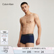 Calvin Klein內(nèi)衣男士條紋提花腰邊ck輕薄細(xì)滑防夾臀四角褲平角內(nèi)褲男NB1021O 8SB-藏藍(lán)色 1條 M