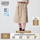 Teenie Weenie【涼感】小熊女裝半身裙2025夏季新款輕工裝潮酷半裙 卡其色 M