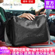 Cohnim kevin奢侈品頭層牛皮男士公文包手提電腦文件單肩斜跨包送男友生日禮物 【商務(wù)休閑】c01857黑色【大號】 大包