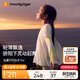 moodytiger【仙女家族】女童T恤輕薄涼感夏兒童防曬衣長(cháng)袖假兩件上衣親子裝