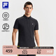 FILA 大滿貫POLO|斐樂(lè)官方男裝針織POLO2025夏新款網(wǎng)球運(yùn)動(dòng)抗菌短袖 深黑-BK L 175/96A/L