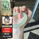 拾想新疆和田玉晴水手鐲女款胖圓條玉石冰種青白玉貴妃玉鐲子 圈口52mm