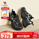 駱駝（CAMEL）銀月戶(hù)外復古老爹鞋厚底休閑鞋 L24A283742 黑/銀 37