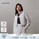 Calvin KleinJeans春夏女戶外休閑簡約舒適運(yùn)動(dòng)ck小立領(lǐng)短款單夾克J223340 PC8-銀河灰 M