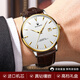 瑞士進(jìn)口男士手表全自動(dòng)機械表商務(wù)防水夜光超薄真鉆十大品牌男款 間金白面-享全國專(zhuān)柜終身質(zhì)保服務(wù) 原裝進(jìn)口 42mm 直徑
