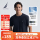諾帝卡（NAUTICA）【單件直降】男裝25春夏新款純棉透氣舒適短袖T恤男 藏青4NV L