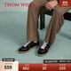 THOM WILLS【舒適軟內里】德訓鞋男足弓支撐經(jīng)典休閑板鞋冬季百搭男鞋反絨皮 黑色G744 43 /8.5碼