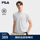FILA 斐樂(lè )官方男子針織短袖領(lǐng)航POLO衫2025夏季新款時(shí)尚休閑涼感上衣 標準白-WT L 175/96A/L
