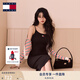 TOMMY JEANS【張元英同款】25新款秋冬女純棉條紋修身圓領(lǐng)針織開(kāi)衫20976 白藏藍紅條紋0FG L