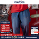 nautica white sail【聯(lián)名限量】白帆×爆尼膏 日系無(wú)性別經(jīng)典廓形牛仔褲BGPW5107 淺藍色4CG XL