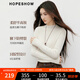 紅袖100%綿羊毛針織衫2025冬季新款女裝【天衣無(wú)縫】半高領(lǐng)百搭上衣 本白001 L