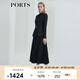 PORTS寶姿秋冬新品女裝長袖小西裝LL9N045LCF055 黑色格子 M (6)