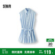 森馬（Semir）連衣裙女設(shè)計感文藝夏季2025蕾絲收腰無袖短裙溫柔系109325114031