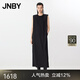 JNBY/江南布衣25夏新品連衣裙女無(wú)袖圓領(lǐng)H型寬松柔軟5P4G10500 409/黑藏青 S