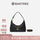 BAGTREE包包樹月枕包植鞣皮通勤單肩包2025年新款手提斜挎枕頭包七夕禮物 檀黑色 贈斜挎延長肩帶 高級小眾